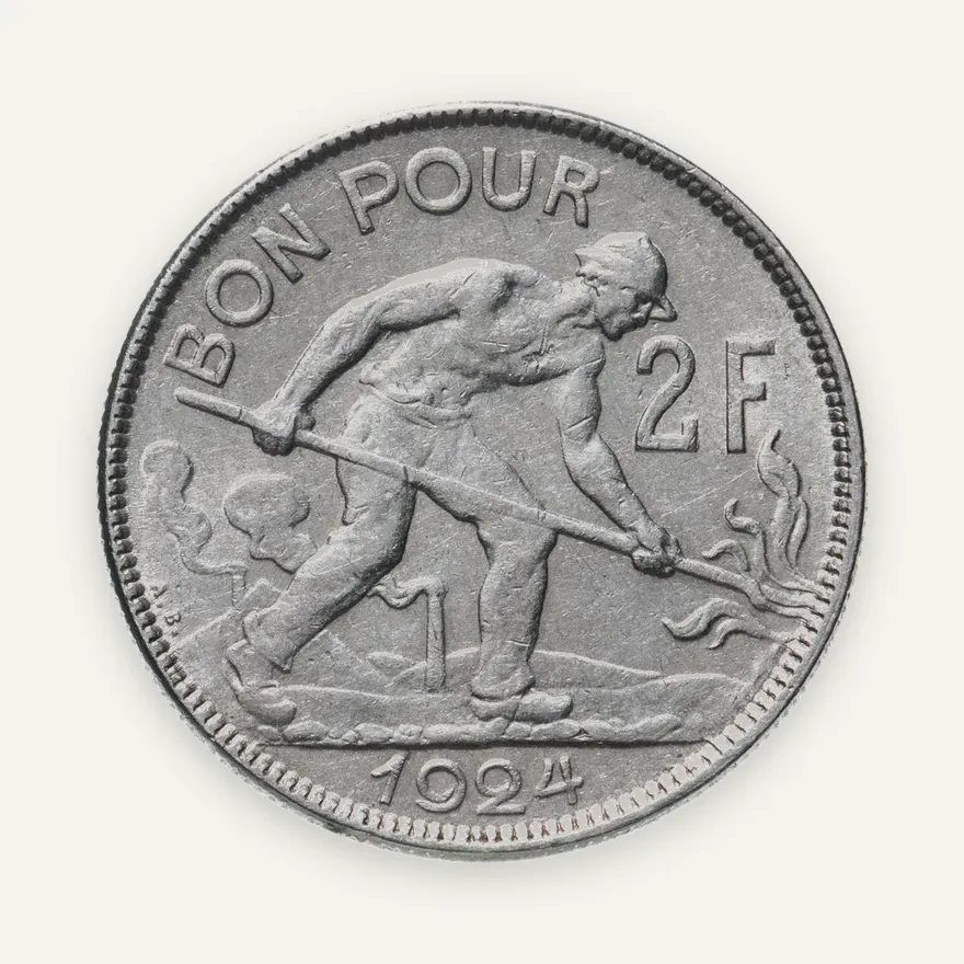 Люксембург 2 франка (francs) 1924, реверс
