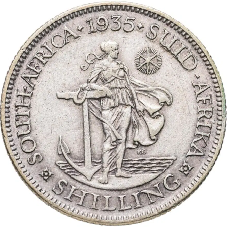 ЮАР 1 шиллинг (shilling) 1935