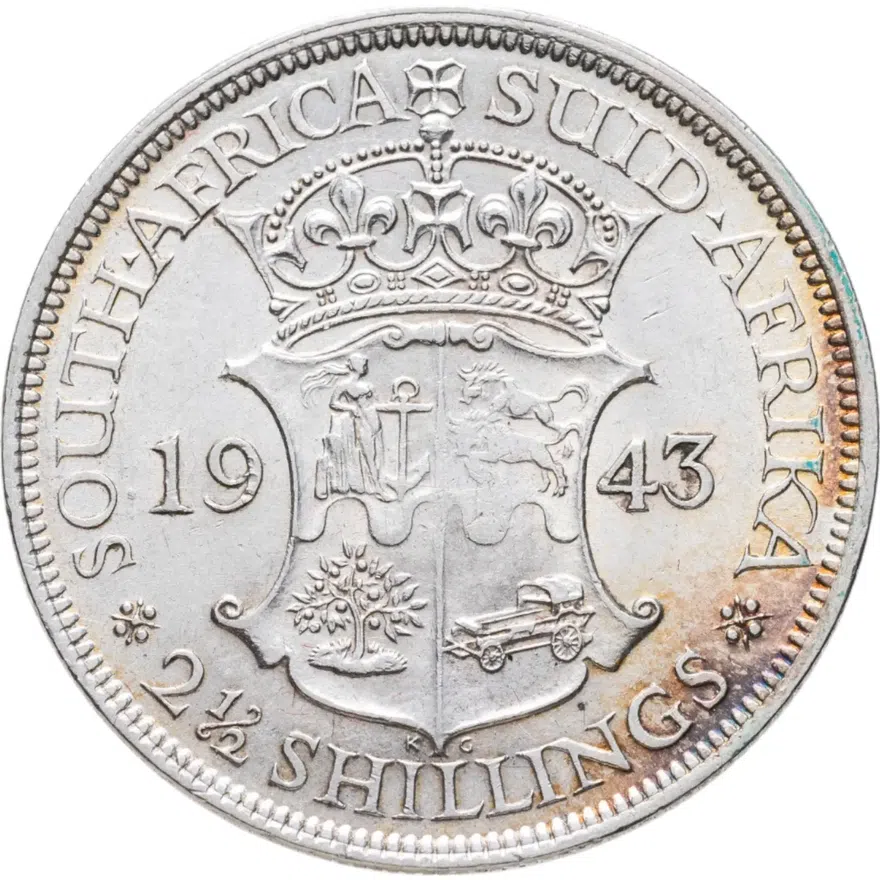ЮАР 2 1/2 шиллинга (shillings) 1943