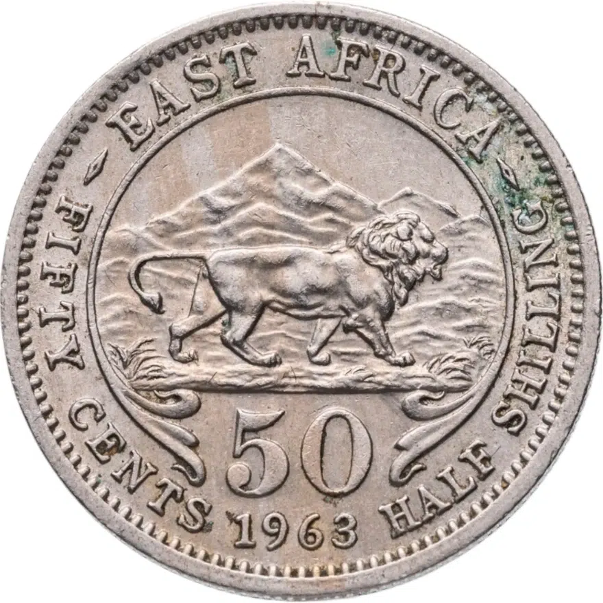 Британская Восточная Африка 50 центов (cents) 1963, аверс