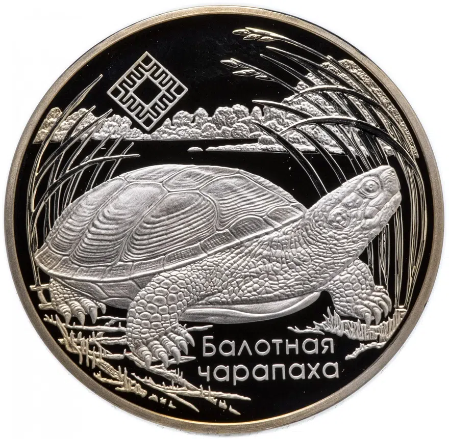 Беларусь 1 рубль 2010 "Заказники Беларуси - Средняя Припять", аверс