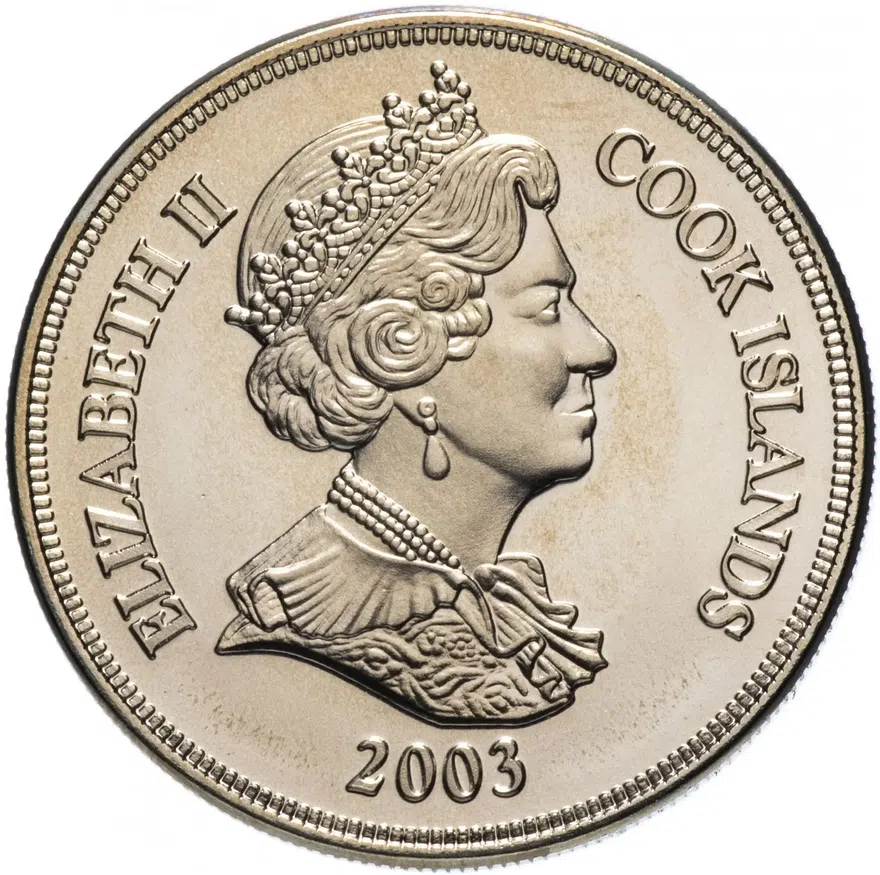 Острова Кука 1 доллар (dollar) 2003 "Исторические корабли", реверс