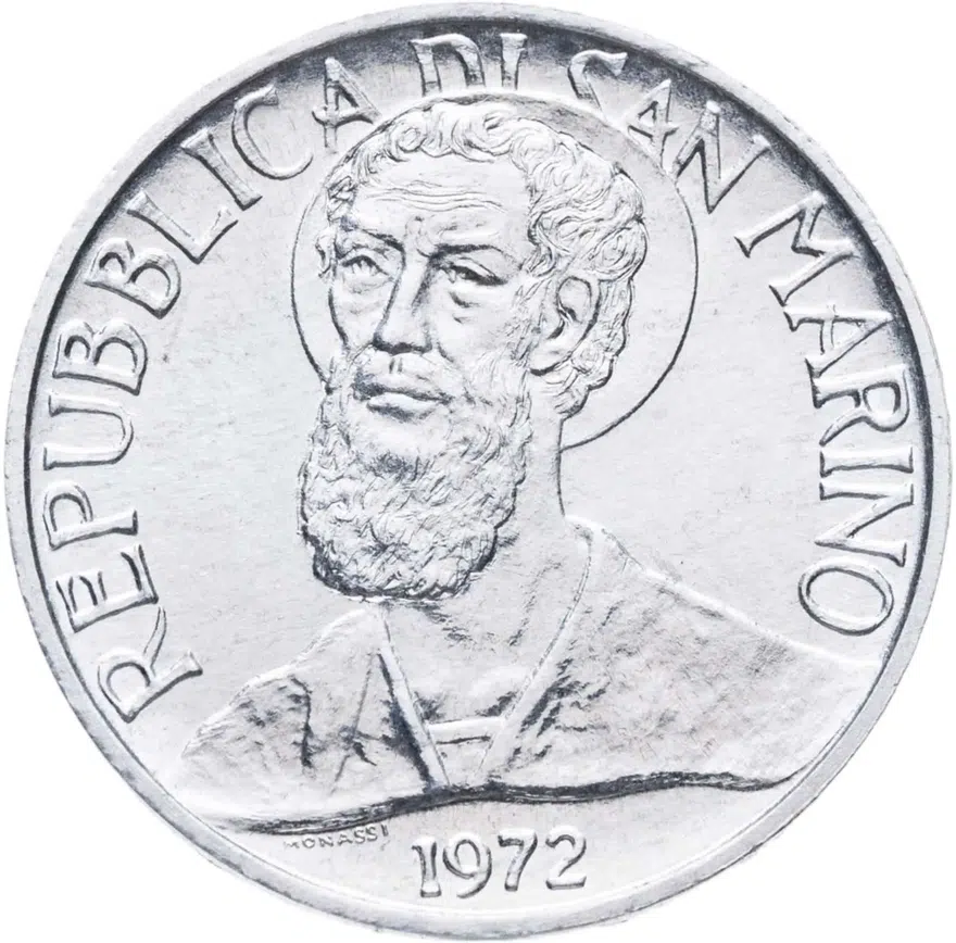 Сан-Марино 5 лир (lire) 1972, реверс