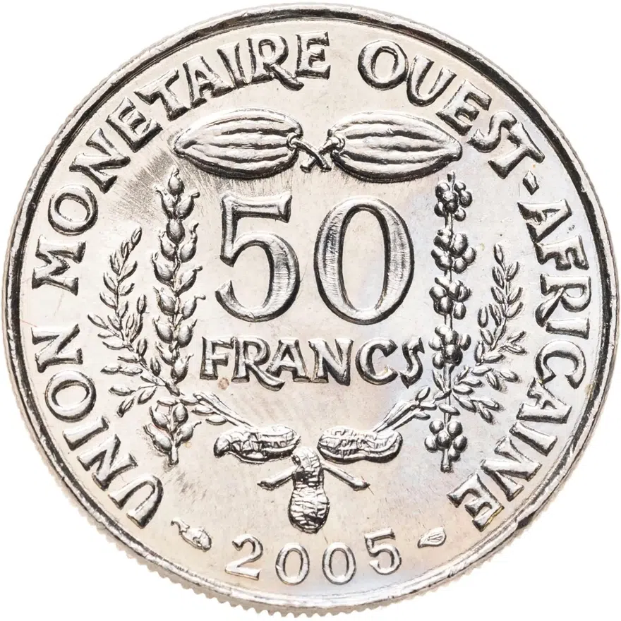 Западная Африка (BCEAO) 50 франков (francs) 2005, реверс