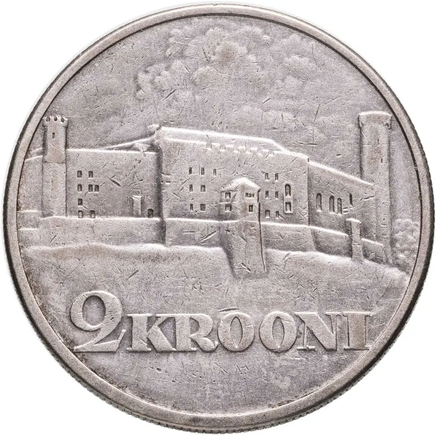 Эстония 2 кроны (krooni) 1930  Замок Тоомпеа в Таллине