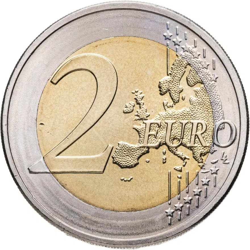 Германия 2 евро (euro) 2015 25 лет объединению Германии знак монетного двора: "J" - Гамбург, реверс