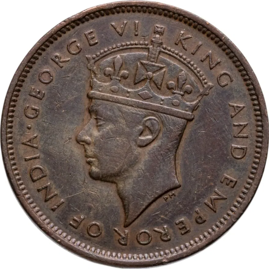 Маврикий Британский 5 центов (cents) 1944, реверс