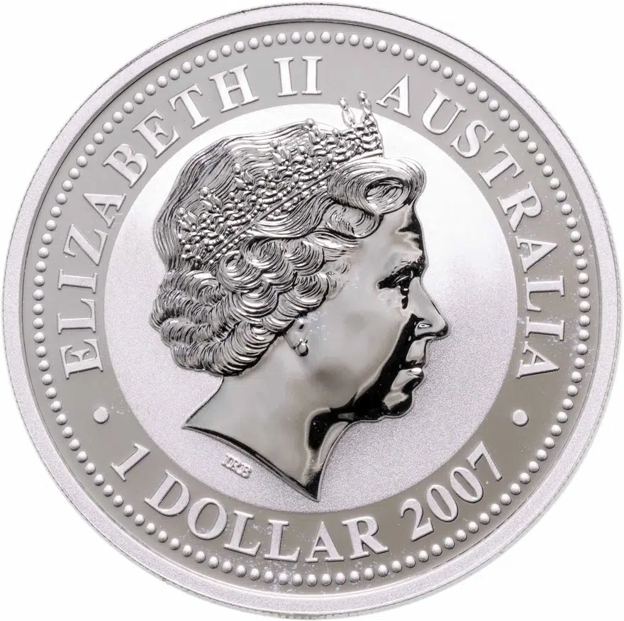 Австралия 1 доллар (dollar) 2007 "Китайский календарь - Год быка", реверс
