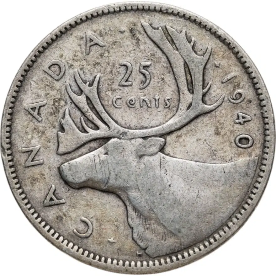 Канада 25 центов (cents) 1940