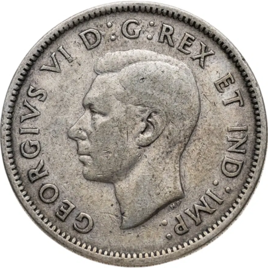 Канада 25 центов (cents) 1940, реверс