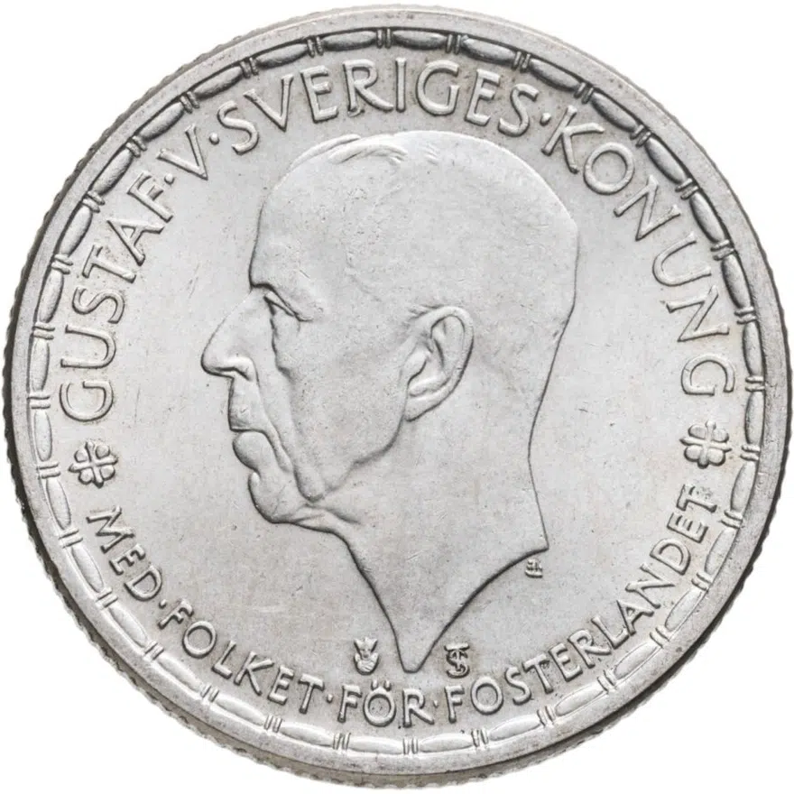 Швеция 2 кроны (kronor) 1950, аверс