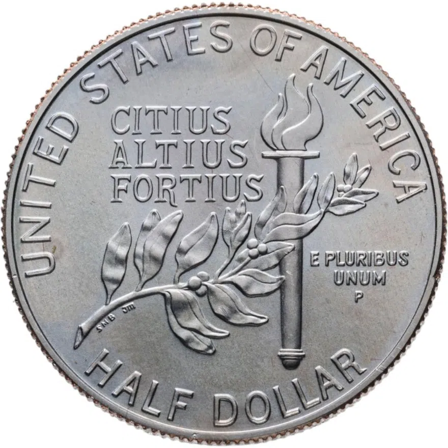 США 50 центов (1/2 доллара, half dollar) 1992 P XXV летние Олимпийские Игры, Барселона 1992 знак монетного двора "P" - Филадельфия, реверс