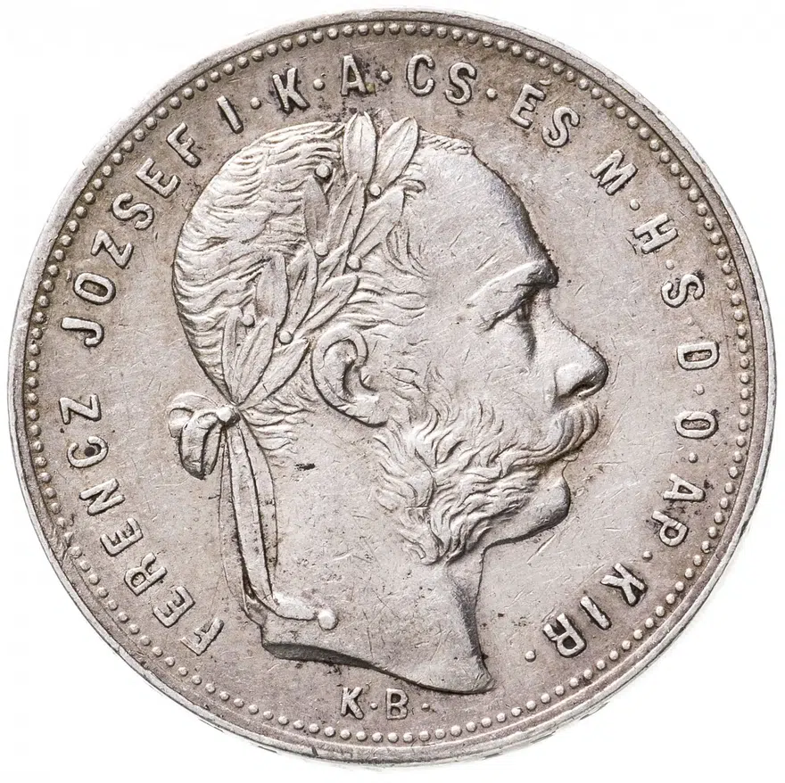 Венгрия 1 форинт (forint) 1881, аверс