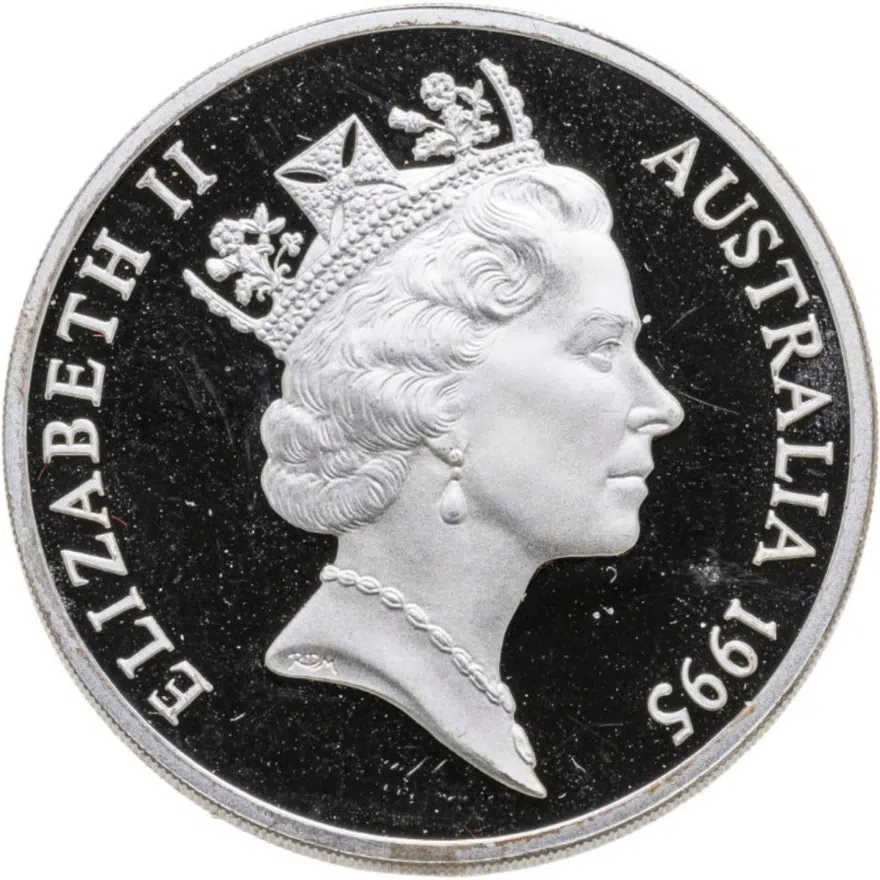 Австралия 5 долларов (dollars) 1995  Полковник Уильям Лайт, 1786-1839, реверс