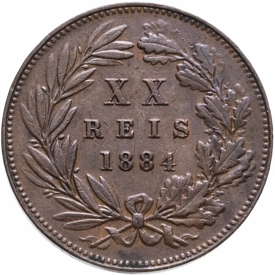 Португалия 20 рейс 1884, реверс