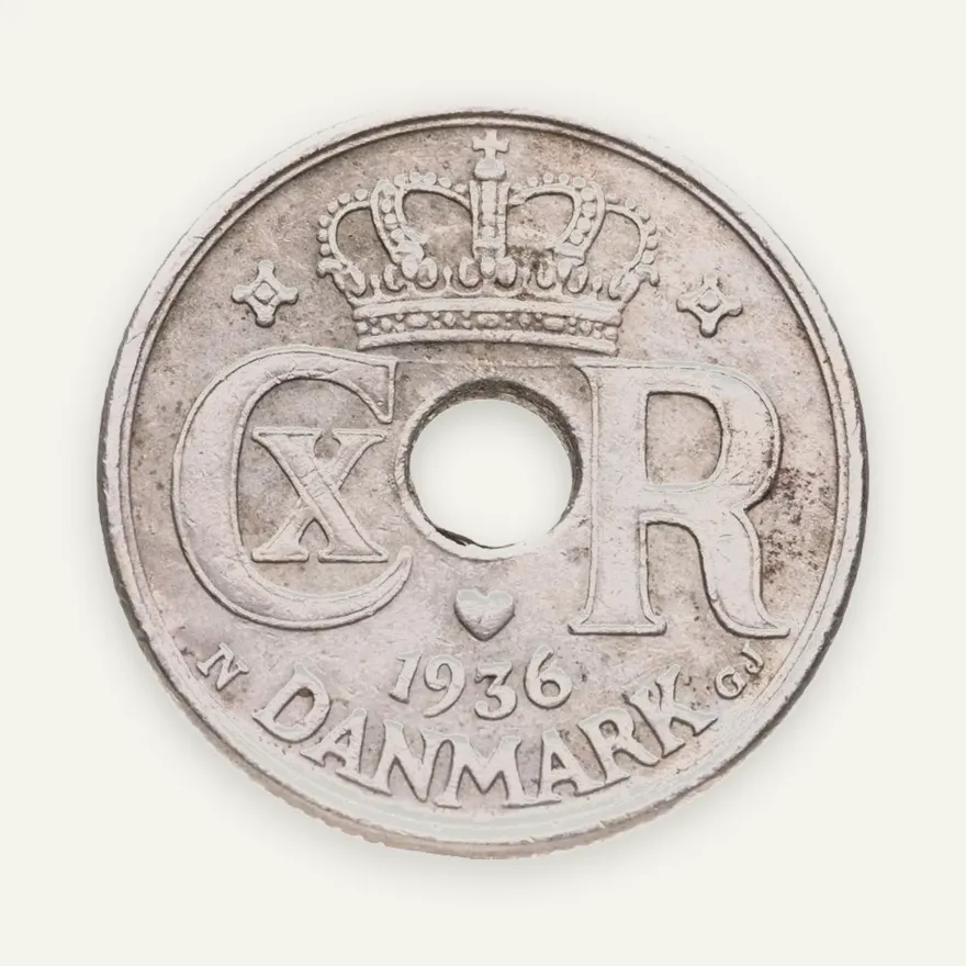 Дания 10 эре (ore) 1936, аверс