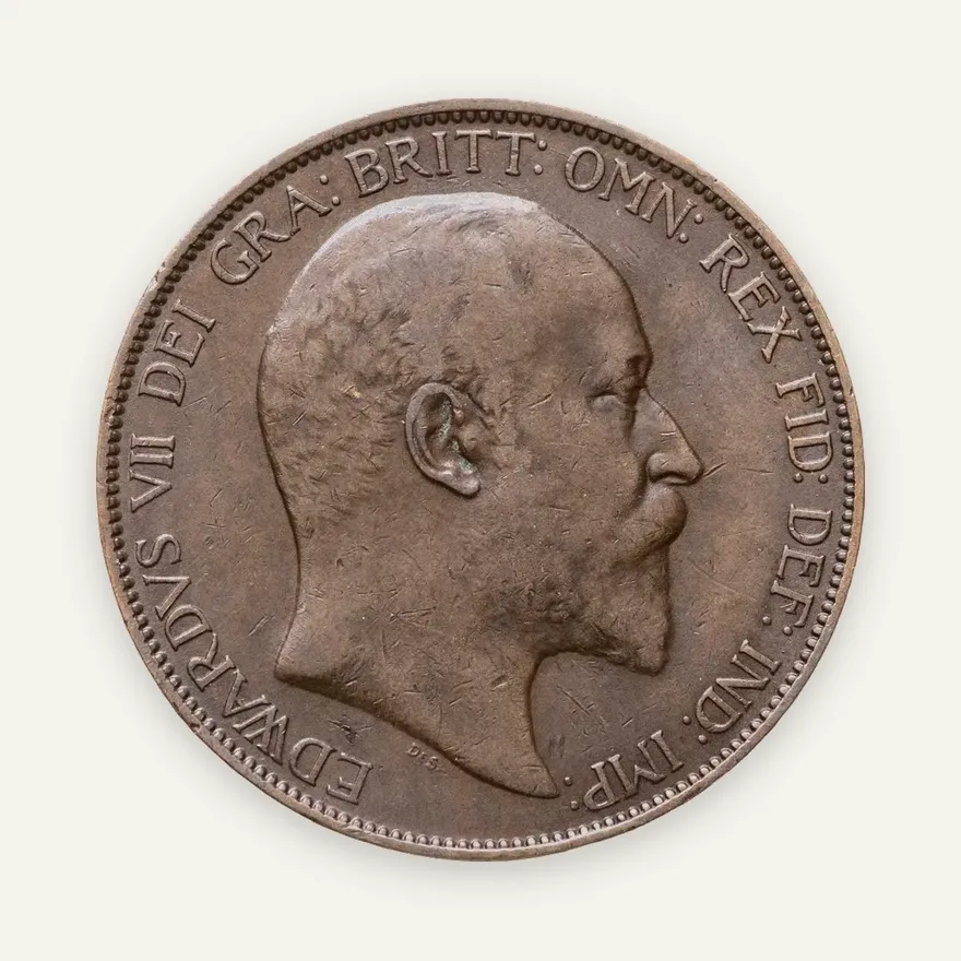Великобритания 1 пенни (penny) 1907, аверс