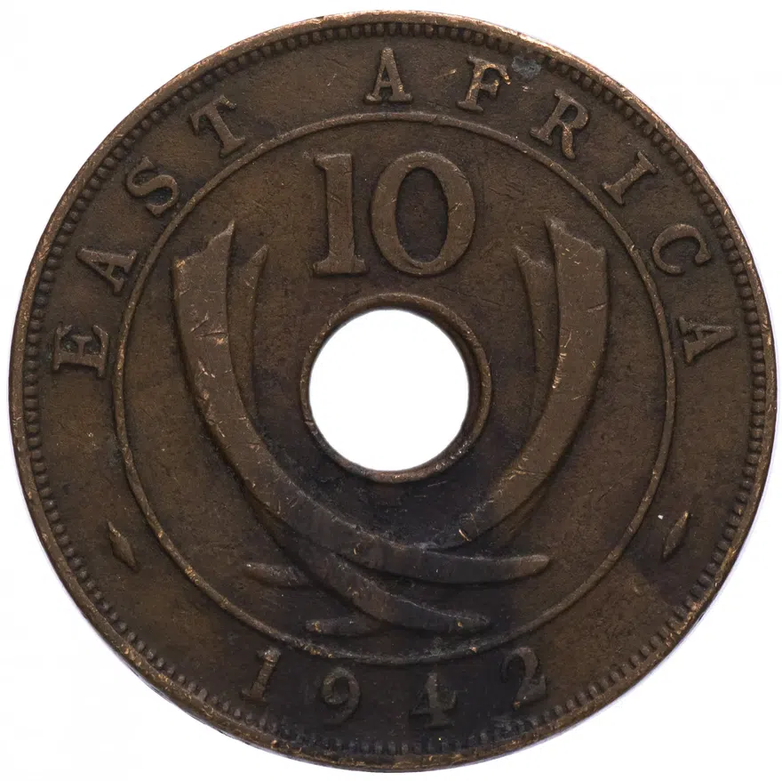 Британская Восточная Африка 10 центов (cents) 1942, реверс