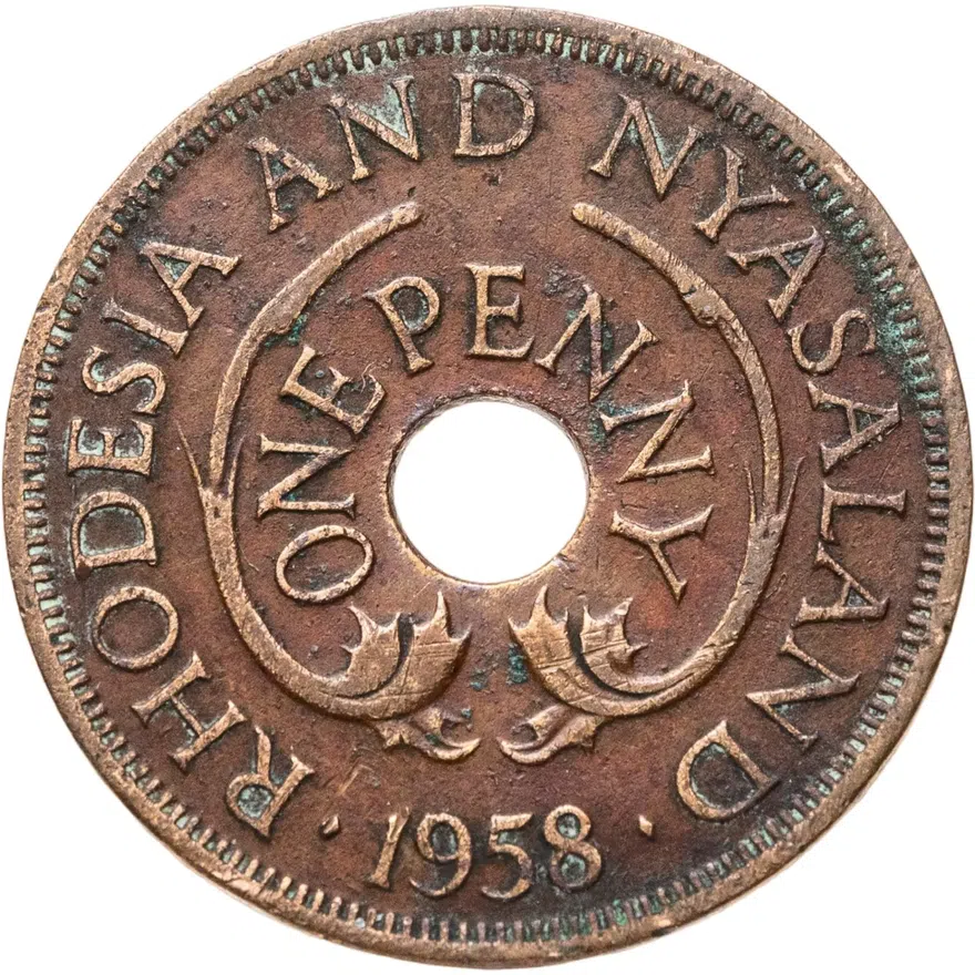 Родезия и Ньясаленд 1 пенни (penny) 1958
