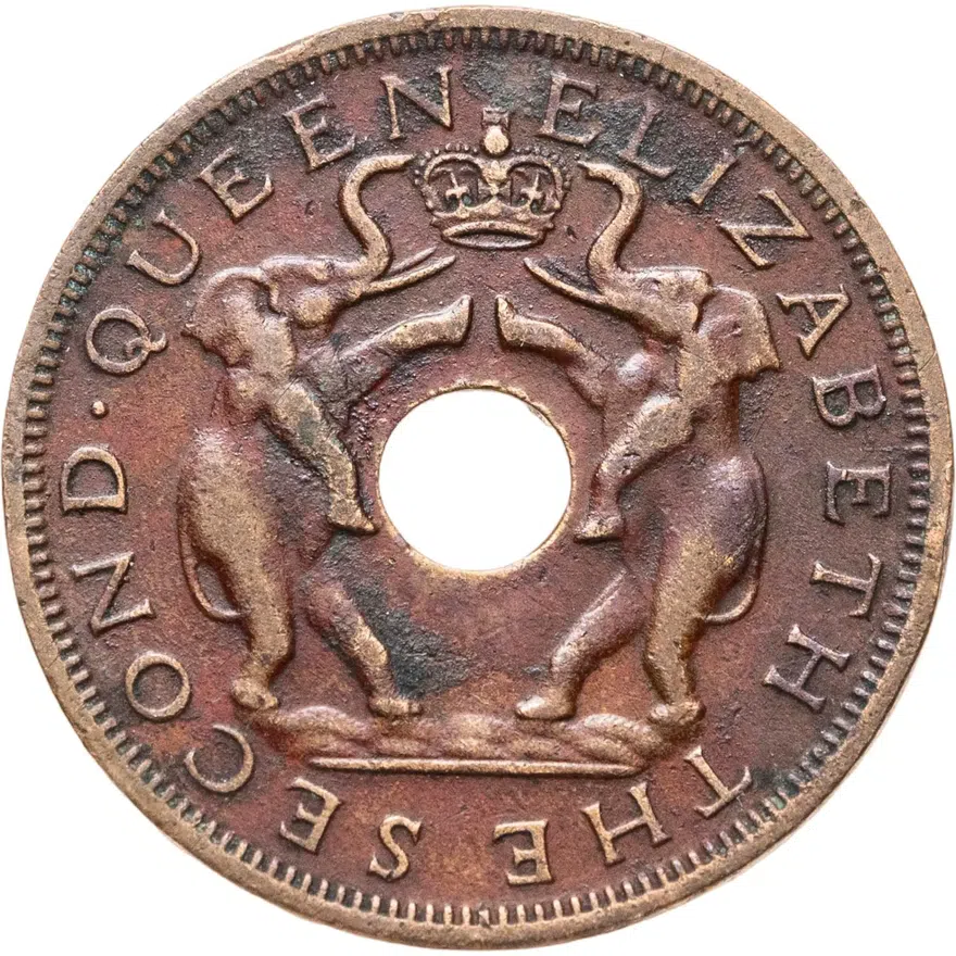 Родезия и Ньясаленд 1 пенни (penny) 1958, реверс