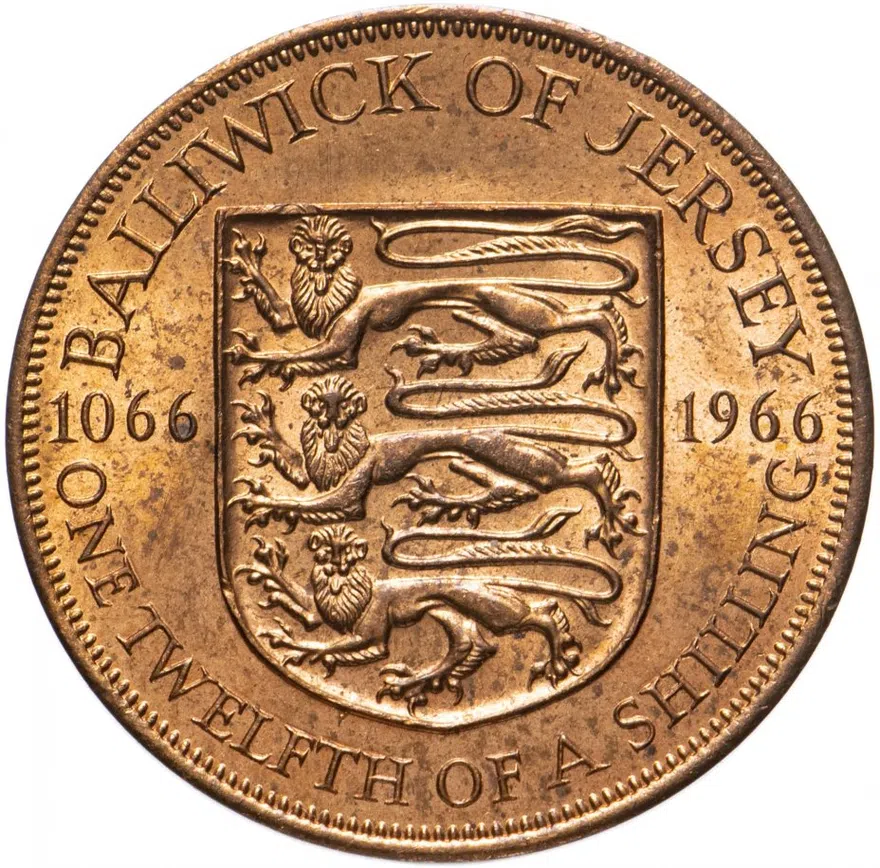 Джерси 1/12 шиллинга (shilling) 1966 "900 лет битве при Гастингсе"