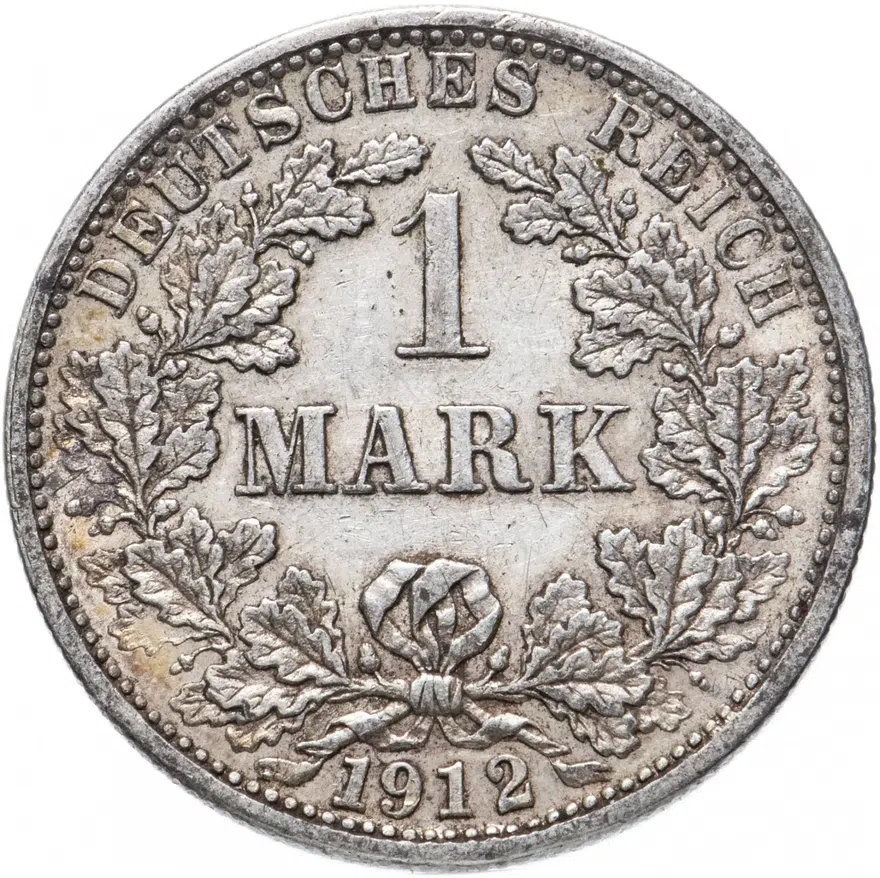 Германия (Германская Империя) 1 марка 1912 "F", реверс