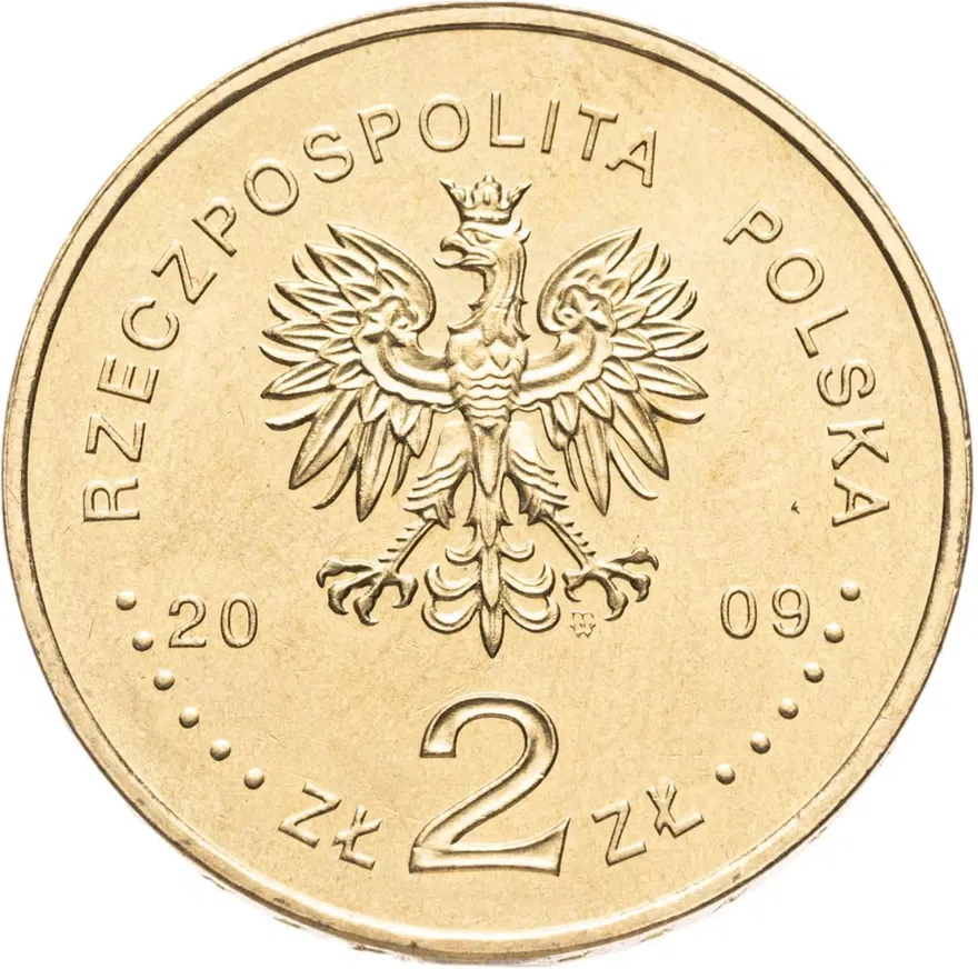 Польша 2 злотых (zlote) 2009  70 лет польскому подпольному движению, реверс