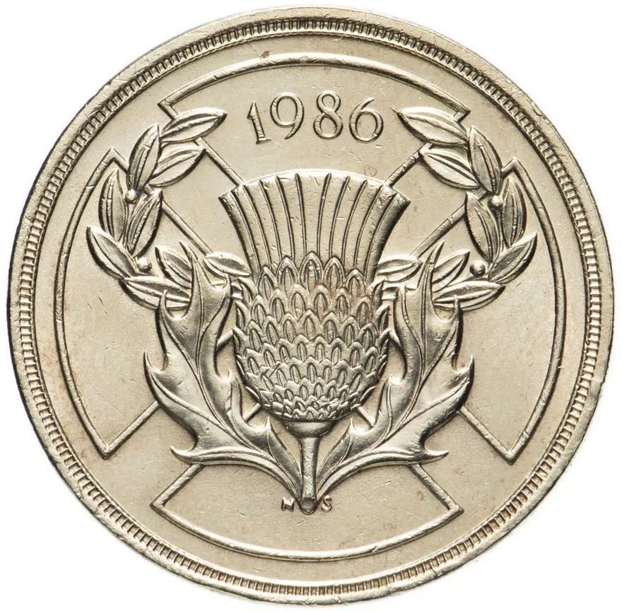 Великобритания 2 фунта (pounds) 1986 "XIII Игры Содружества"