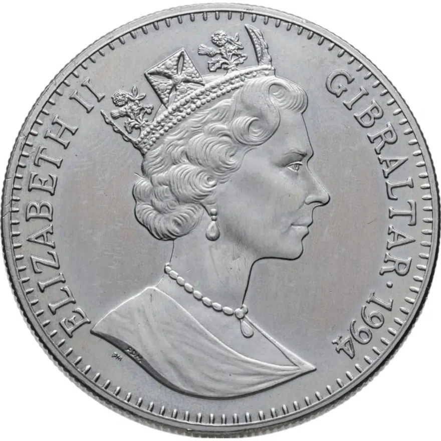 Гибралтар 1 крона (crown) 1994 Заповедник планета Земля - Африканский слон