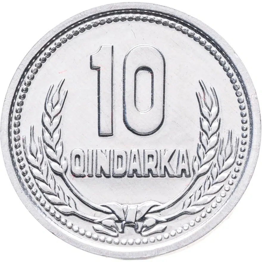 Албания 10 киндарок (qindarka) 1988, аверс