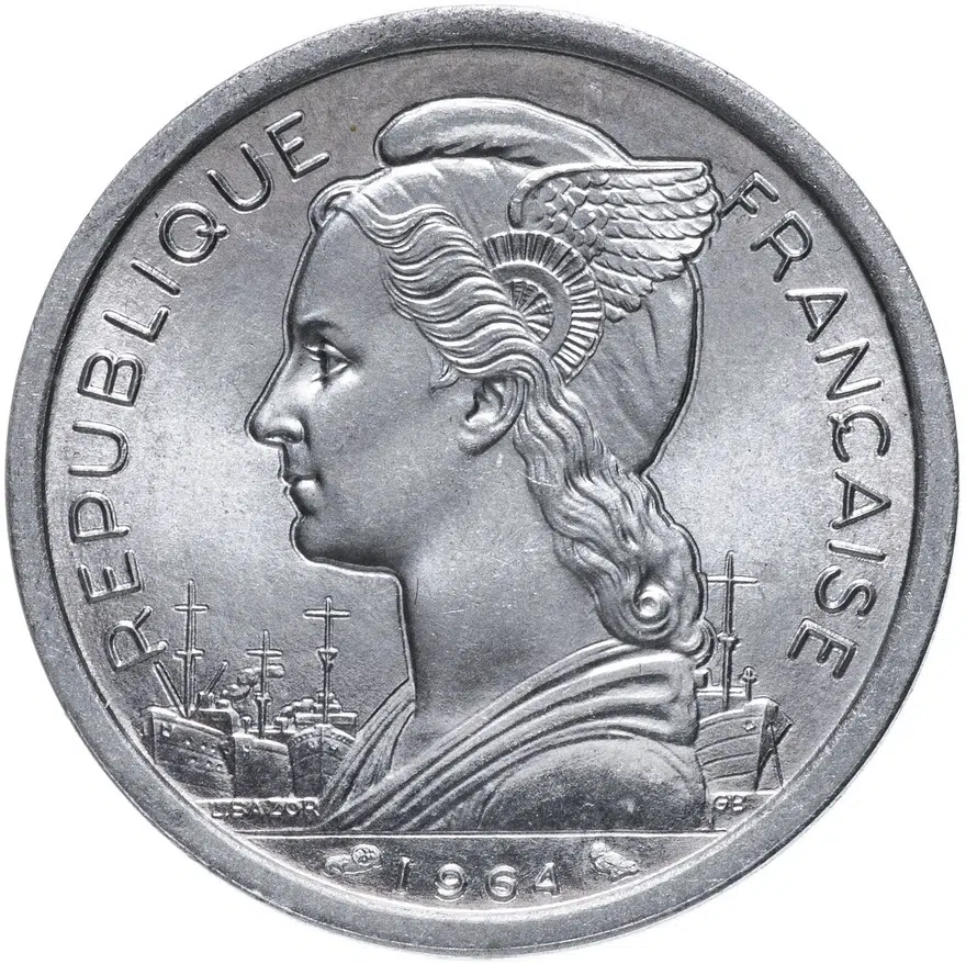 Коморские острова 2 франка (francs) 1964