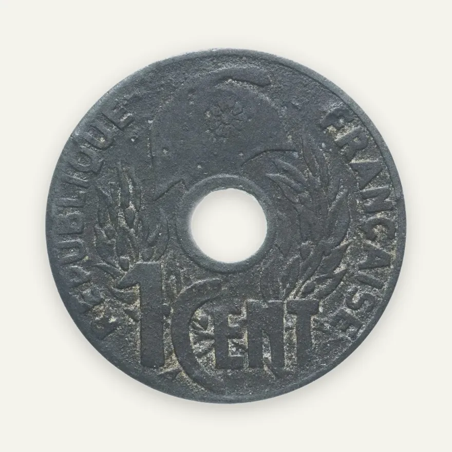 Французский Индокитай 1 сантим (centime) 1941, реверс