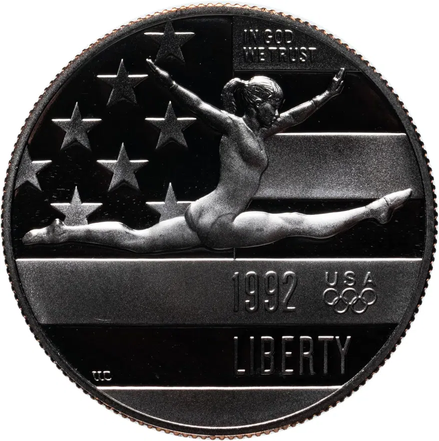 США 50 центов (1/2 доллара, half dollar) 1992 S XXV летние Олимпийские Игры, Барселона 1992 знак монетного двора "S" - Сан-Франциско