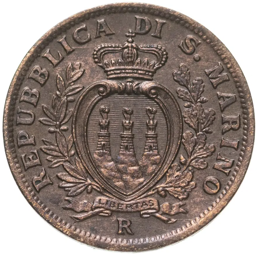 Сан-Марино 5 чентезимо (centesimi) 1935, реверс