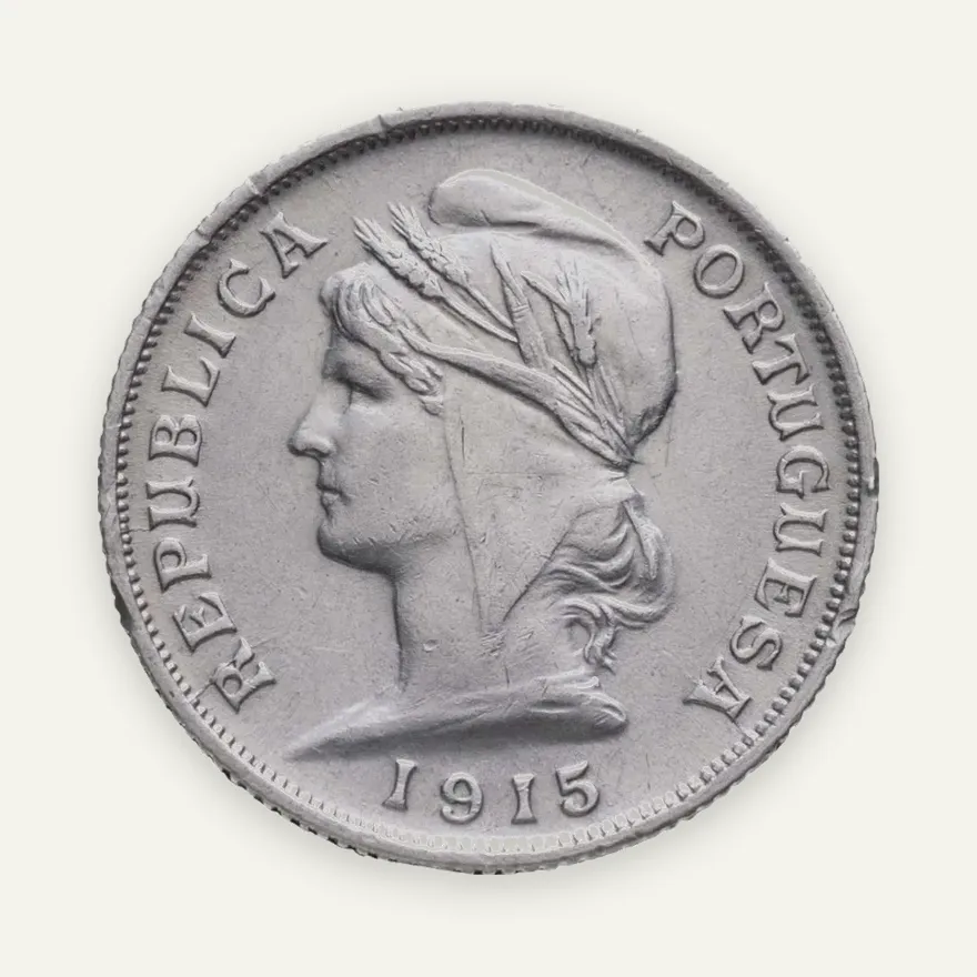 Португалия 10 сентаво (centavos) 1915, реверс