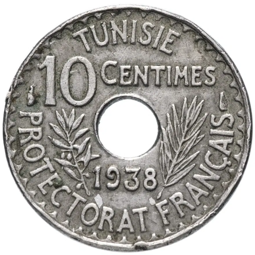 Тунис 10 сантимов (centimes) 1938
