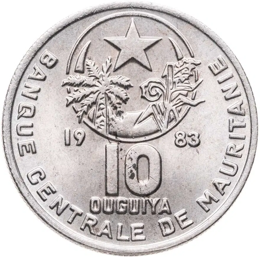 Мавритания 10 угий (ouguiya) 1983, реверс