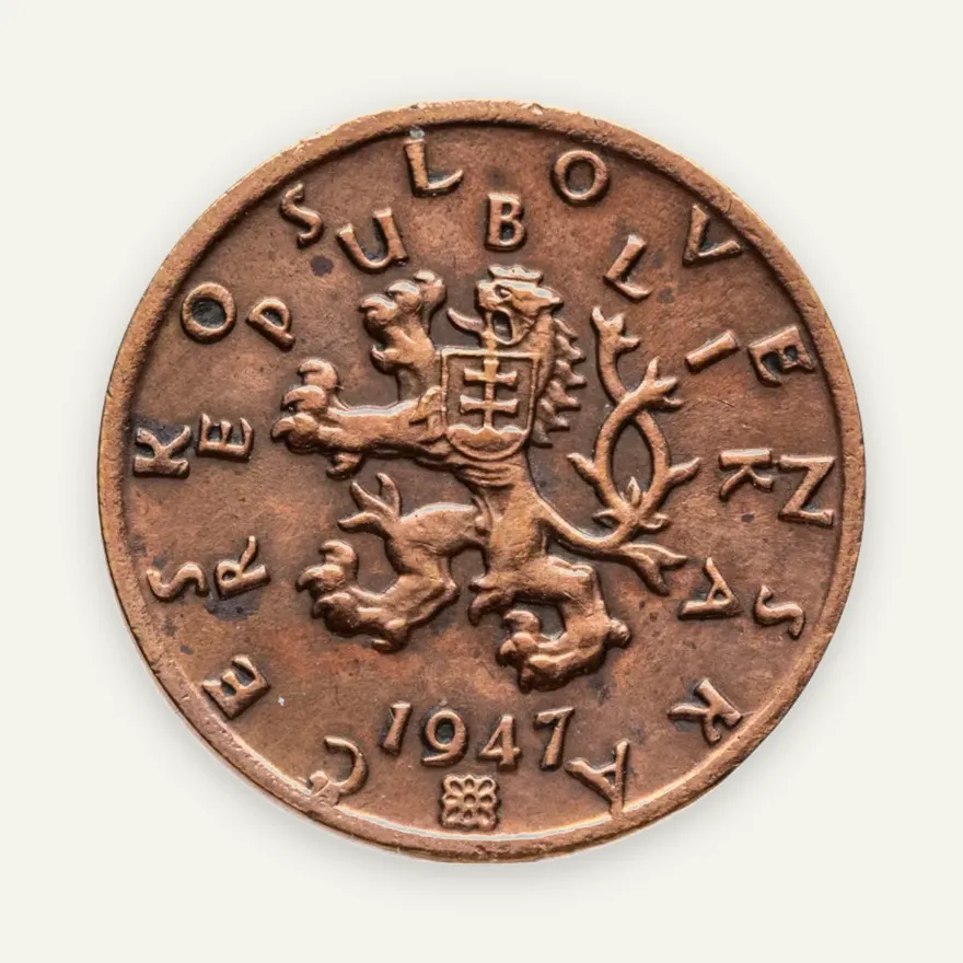 Чехословакия 50 геллеров (haleru) 1947, реверс