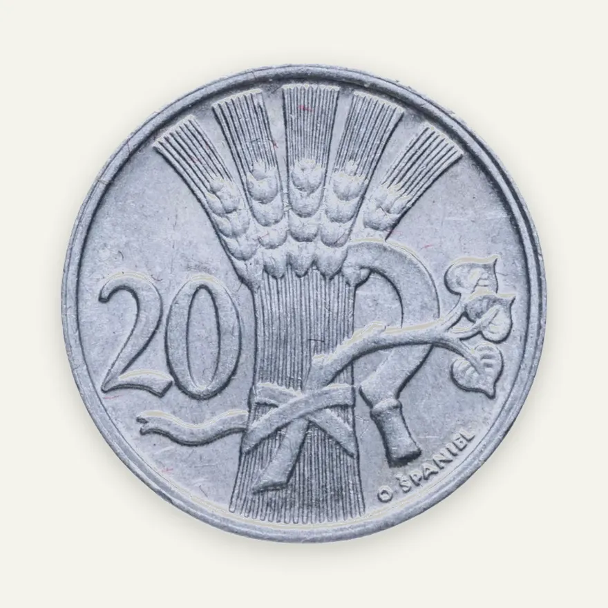 Чехословакия 20 геллеров (haleru) 1951