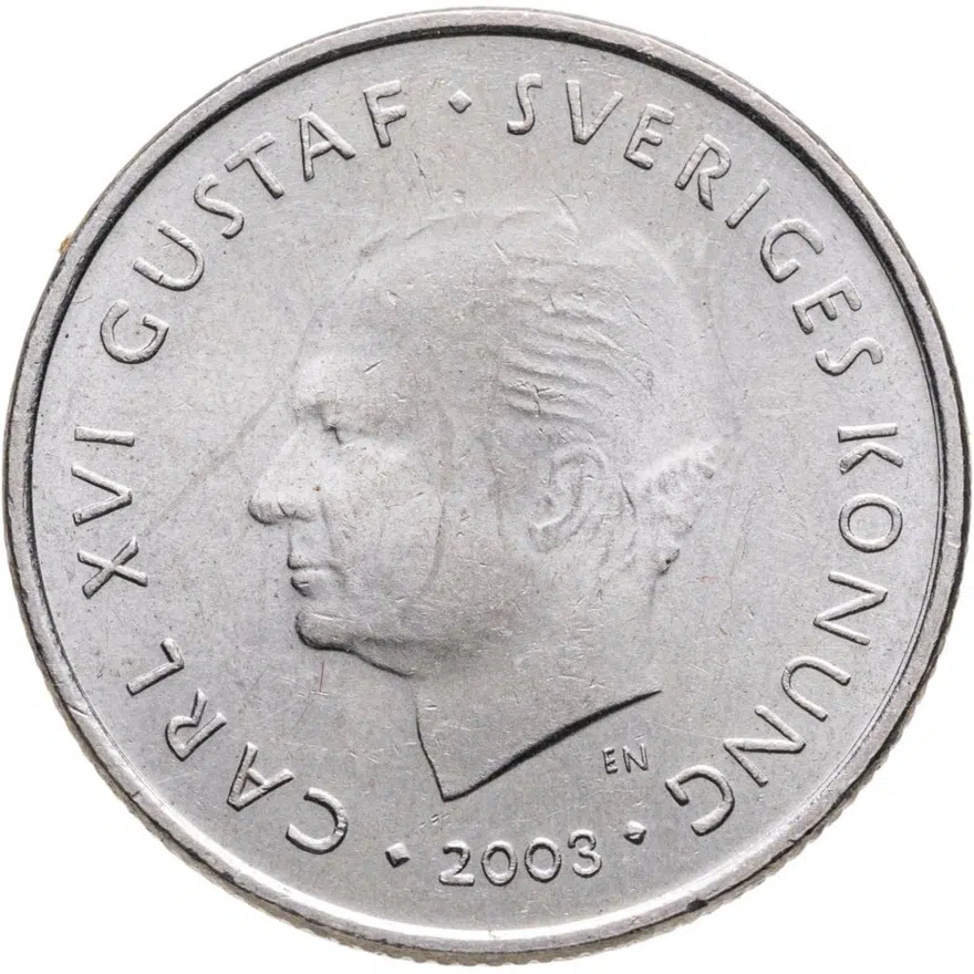 Швеция 1 крона (crown) 2003, реверс