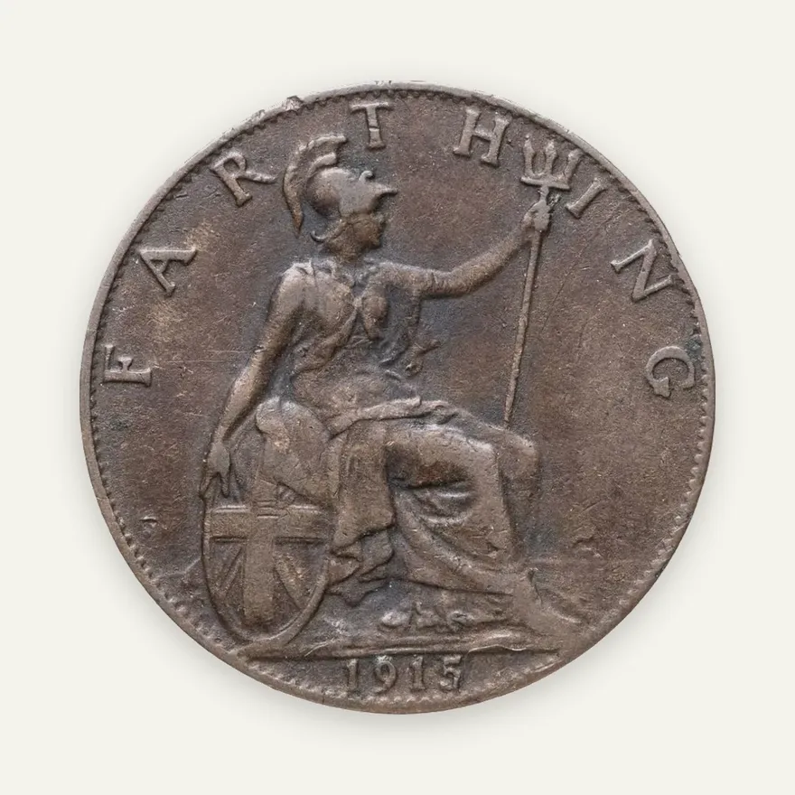 Великобритания 1 фартинг (farthing) 1915, аверс
