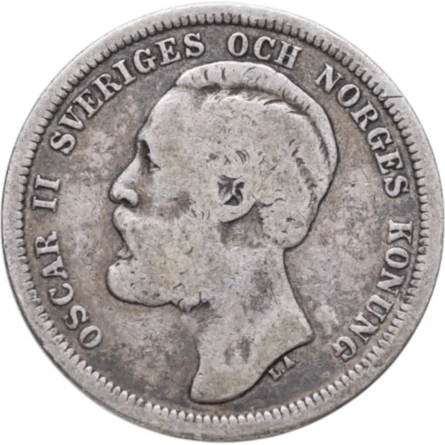 Швеция 1 крона (crown) 1884