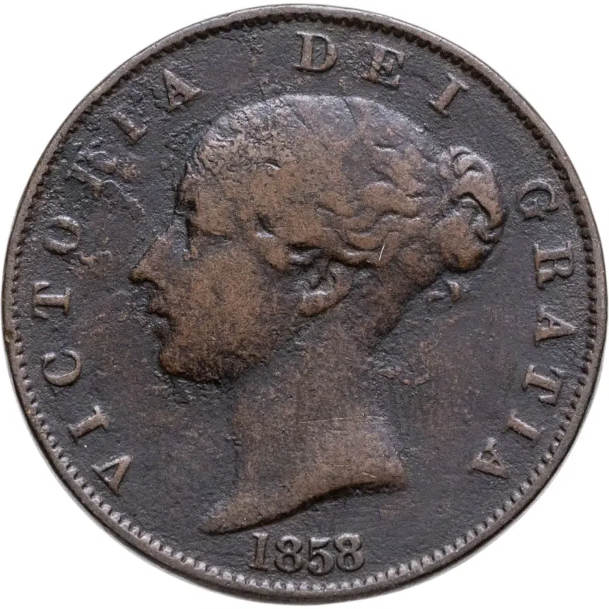 Великобритания 1/2 пенни (penny) 1858