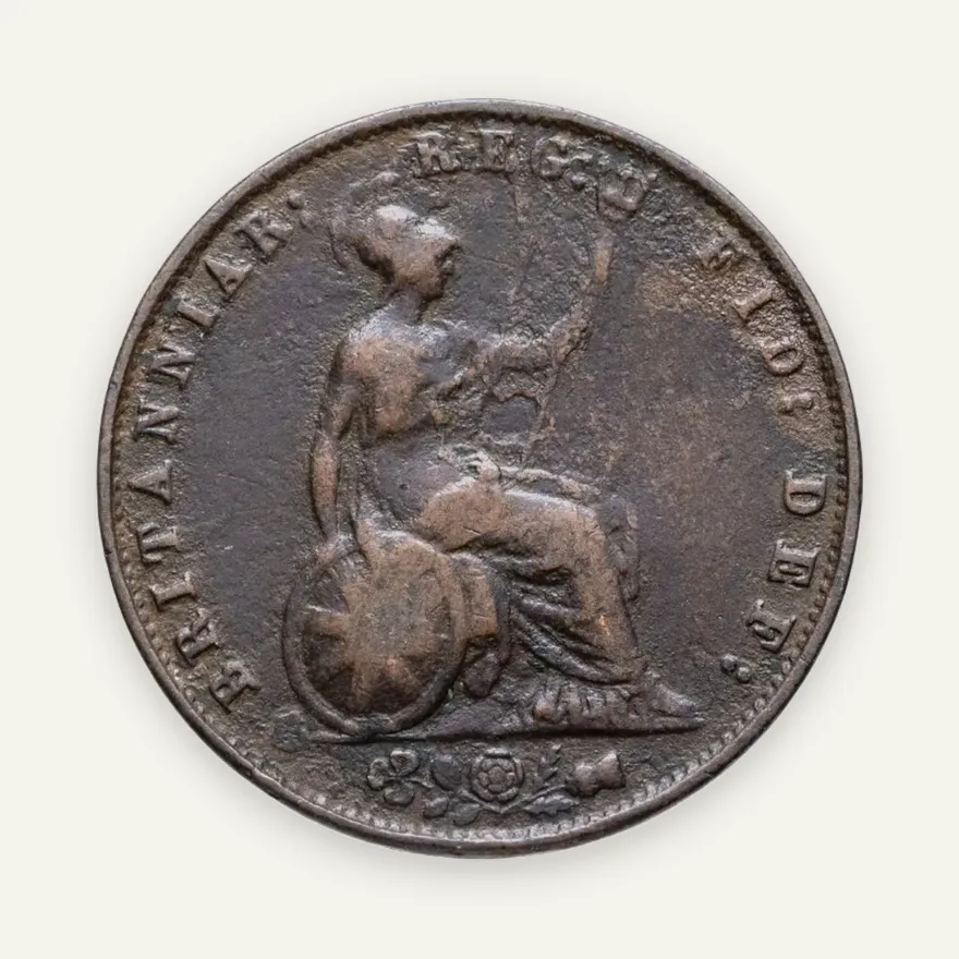 Великобритания 1/2 пенни (penny) 1858, реверс
