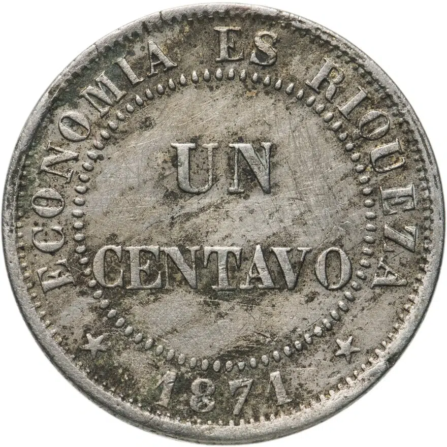Чили 1 сентаво (centavo) 1871