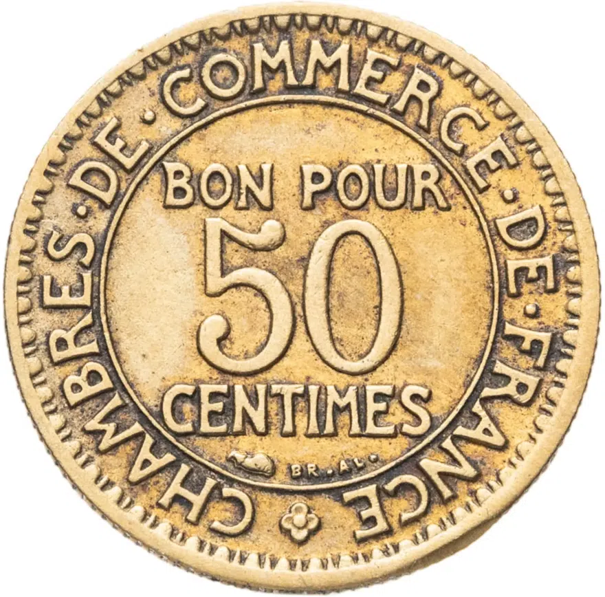 Франция 50 сантимов (centimes) 1929, аверс