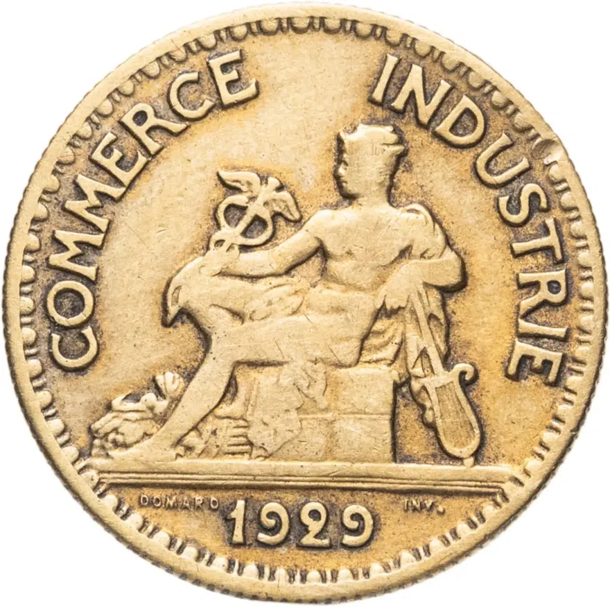 Франция 50 сантимов (centimes) 1929, реверс
