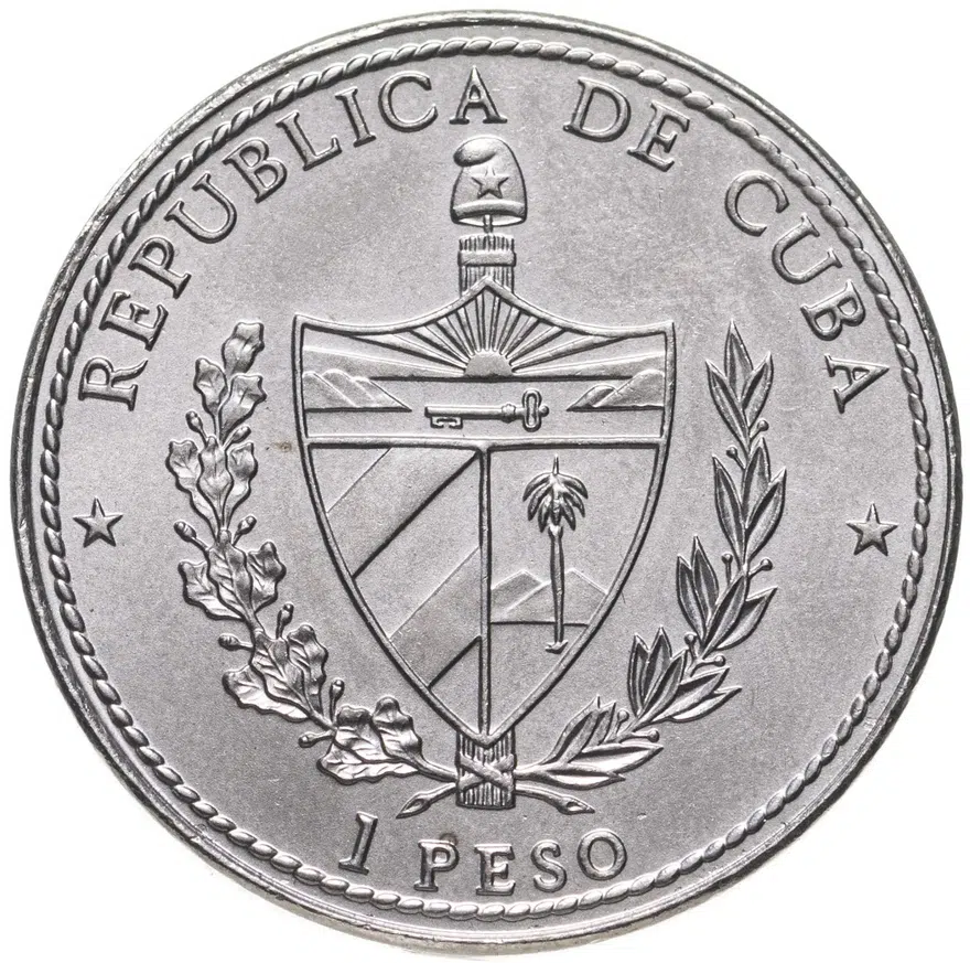 Куба 1 песо (peso) 1990  "500 лет открытию Америки. Изабелла I", реверс