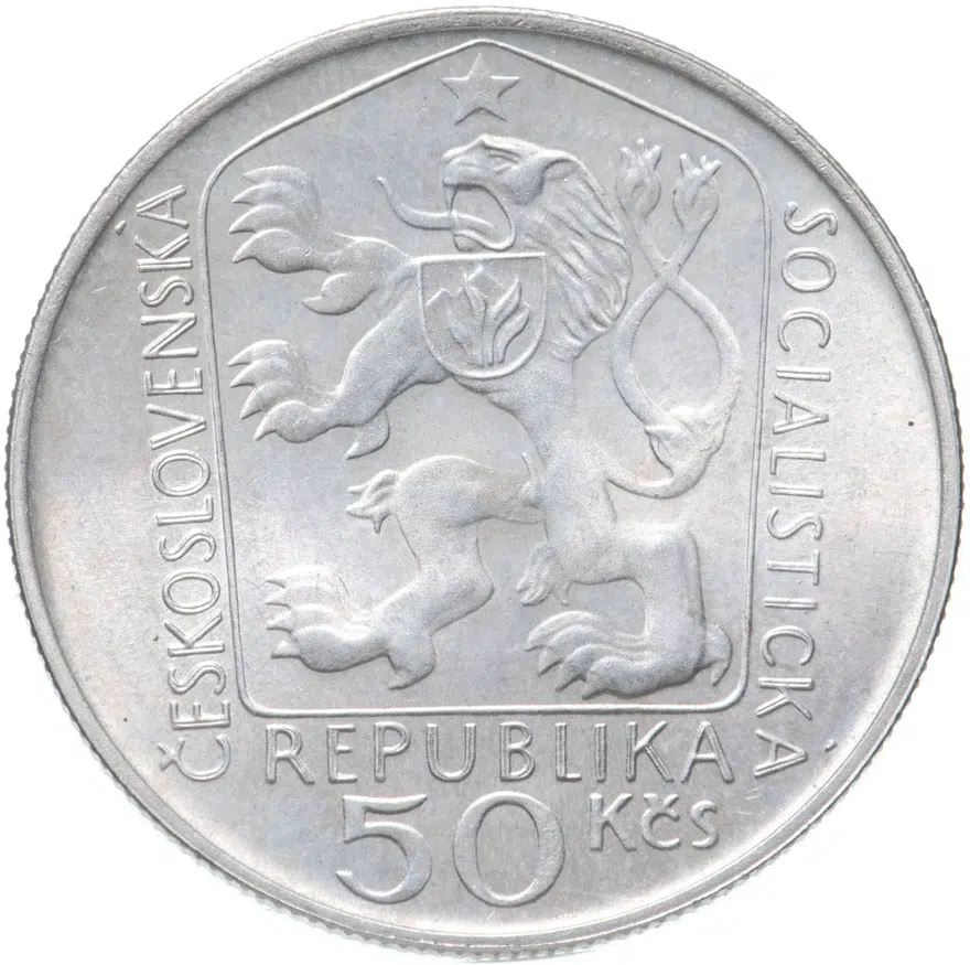 Чехословакия 50 крон (korun) 1975  100 лет со дня рождения Станислава Костка Неймана, реверс
