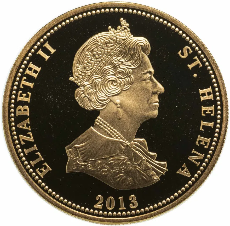 Остров Святой Елены 25 пенсов (pence) 2013  Наполеоновские войны - Битва при Ватерлоо, реверс